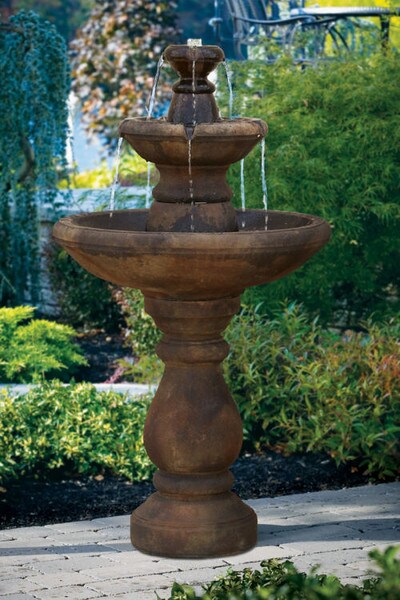 Two Tier Lane Garden Fountain is elegant in its simplicity Modern